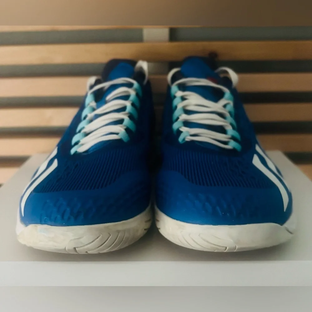 adidas Adizero Cybersonic Sneakers Shoes in White/Flash Aqua-Blue Size 6.5
